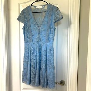 Blue lace party dress